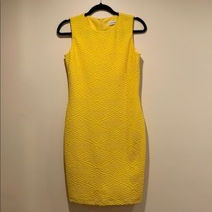 Fun bright yellow dress.